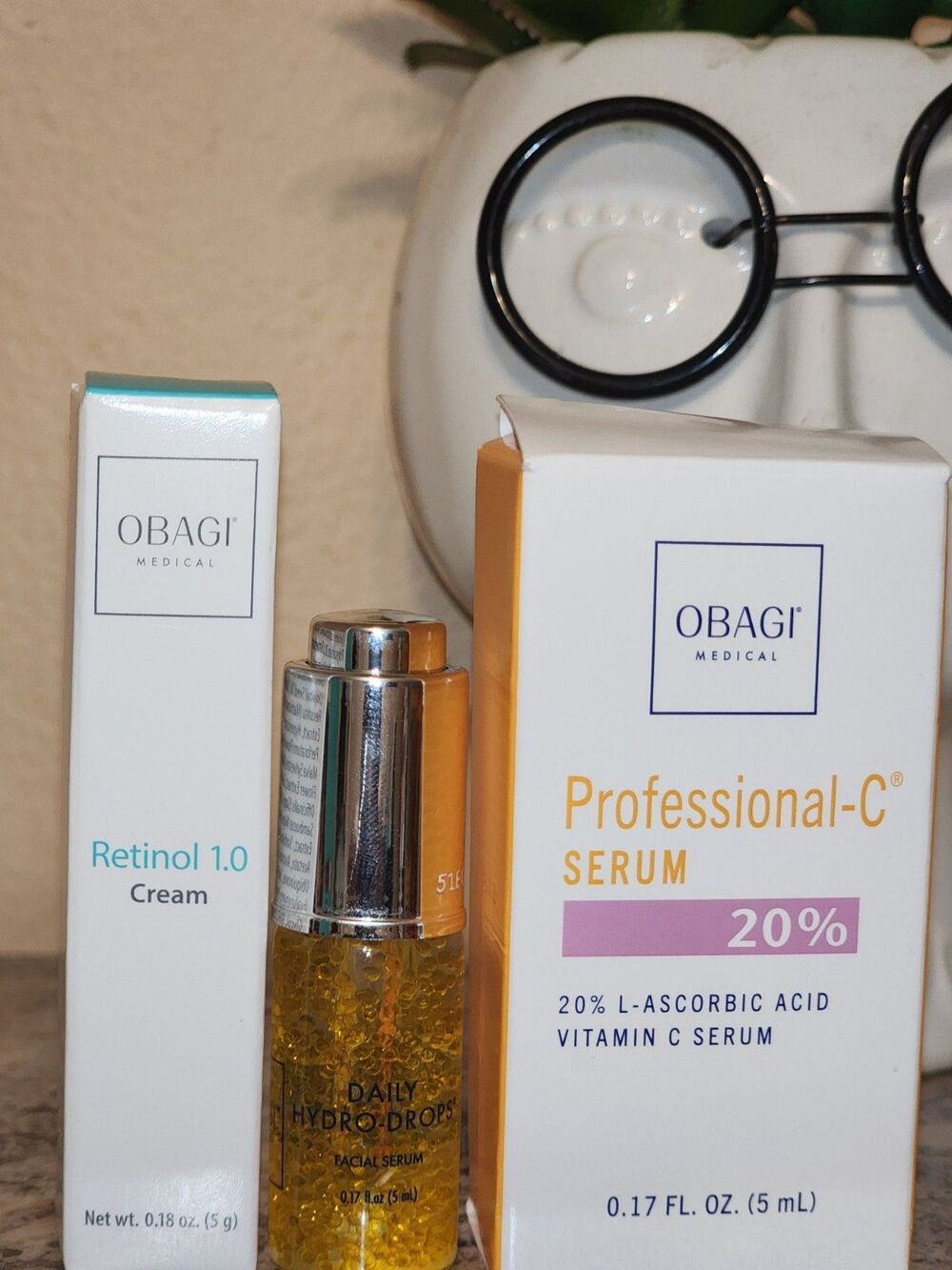 Obagi Vitamin C Hydro Drops And Retinol 3 Pc Bundle Authentic